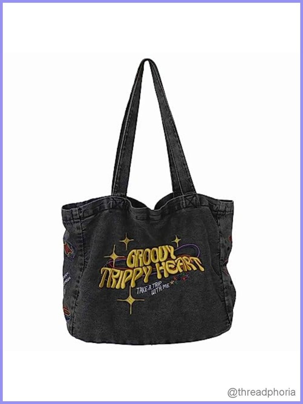 Large Denim Hobo Tote Bag Shoulder Crossbody Travel Work Purse